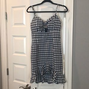 NWT Boutique Navy Gingham Dress